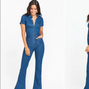 Show Me Your Mumu Denim Jumpsuit